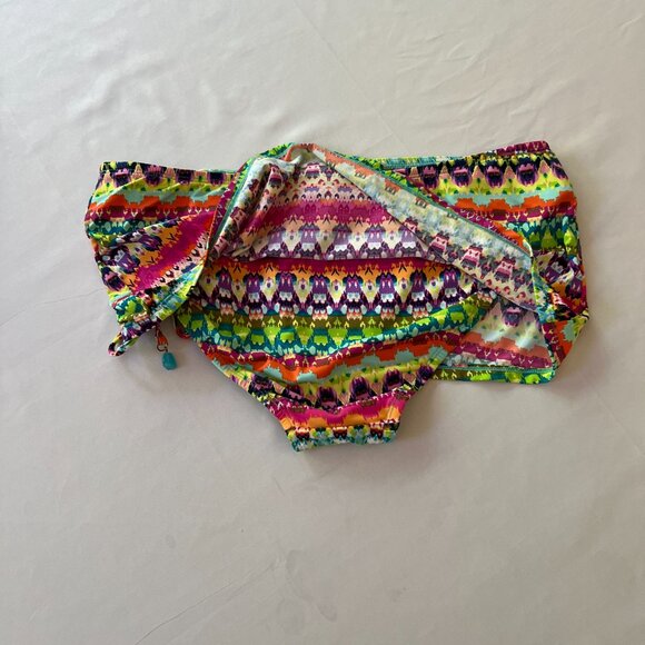 Bleu Rod Beattie Adjustable Sarong Skirted Swim Bikini Bottom Sz 10 - Picture 5 of 10